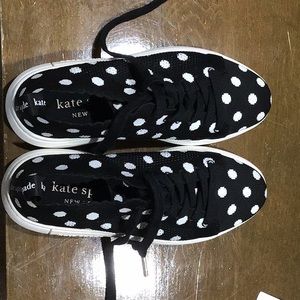 Kate Spade Lift Knit Geo Black w?optic white dots, Women Size 7
